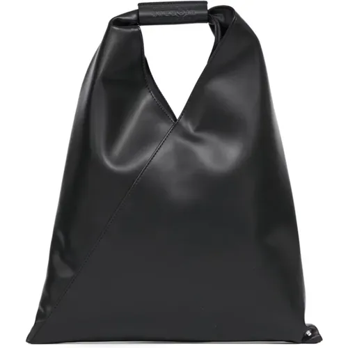 Schwarze Leder-Wrap-Design-Tasche - MM6 Maison Margiela - Modalova