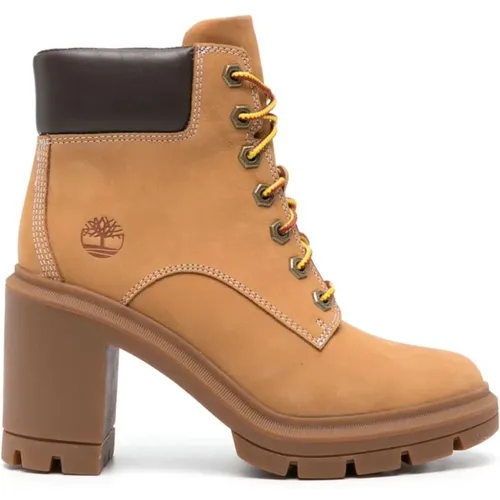 Suede Chunky Heel Boots , female, Sizes: 4 1/2 UK, 3 1/2 UK, 5 1/2 UK, 6 UK, 4 UK - Timberland - Modalova