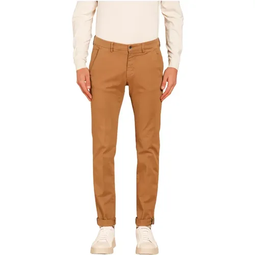 Schmale Gabardine Chino Hose , Herren, Größe: L - Mason's - Modalova