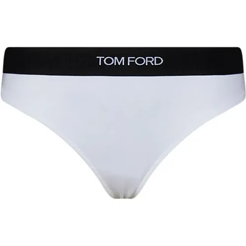 Weiße String mit Logo-Bund , Damen, Größe: L - Tom Ford - Modalova