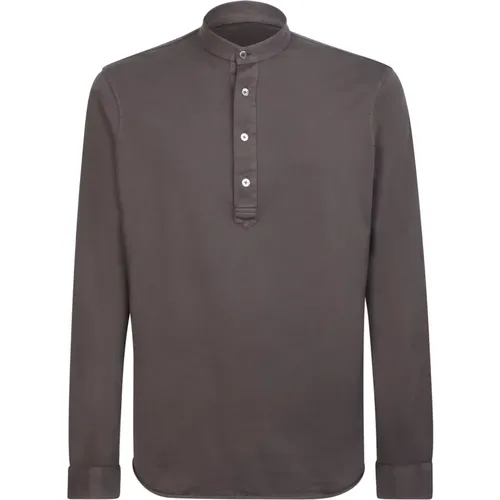 Putty Korean Collar Shirt , male, Sizes: XL - Dell'oglio - Modalova