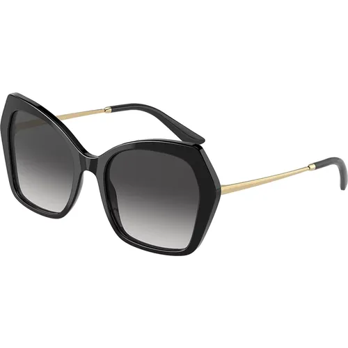 Dg4399-501/8G Sonnenbrille Schwarz Grau Verlauf , Damen, Größe: 56 MM - Dolce & Gabbana - Modalova