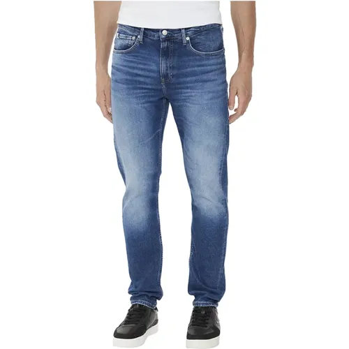 Marineblaue Iconic Jeans , Herren, Größe: W36 - Calvin Klein - Modalova