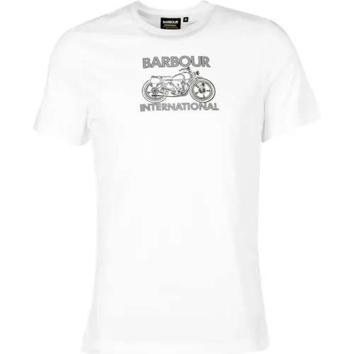 Grafik-Print T-Shirt , Herren, Größe: L - Barbour - Modalova
