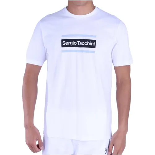 Weiße Baumwoll TShirt - Lared , Herren, Größe: XL - Sergio Tacchini - Modalova