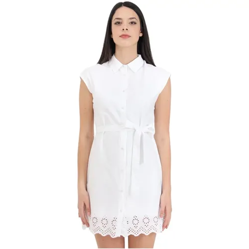 Weiße Spitzenkleid Elegant Feminin Vintage , Damen, Größe: XL - Only - Modalova