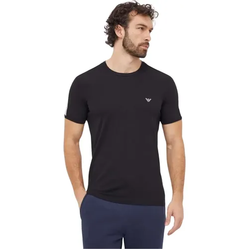 Stretch Logo TShirt - Schwarz , Herren, Größe: XL - Emporio Armani - Modalova