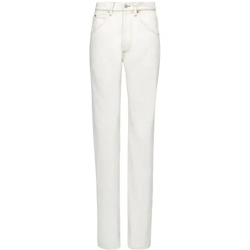 Weiße High-Waisted Denim Jeans , Damen, Größe: W25 - Maison Margiela - Modalova