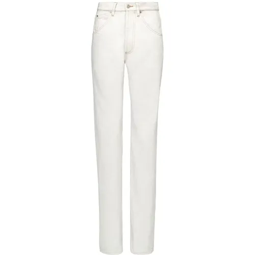 Weiße High-Waisted Denim Jeans , Damen, Größe: W27 - Maison Margiela - Modalova