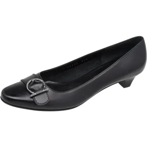 Pre-owned Leather heels , female, Sizes: 5 1/2 UK - Salvatore Ferragamo Pre-owned - Modalova