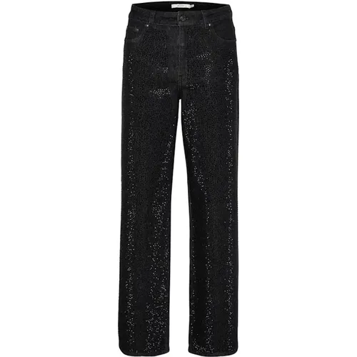 Studded Straight Leg Jeans , female, Sizes: W28, W25, W27, W24, W26, W29, W30, W31 - Gestuz - Modalova