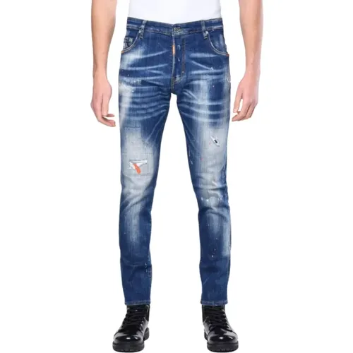 Blaue Gewaschene Orange Jeans , Herren, Größe: W29 - My Brand - Modalova