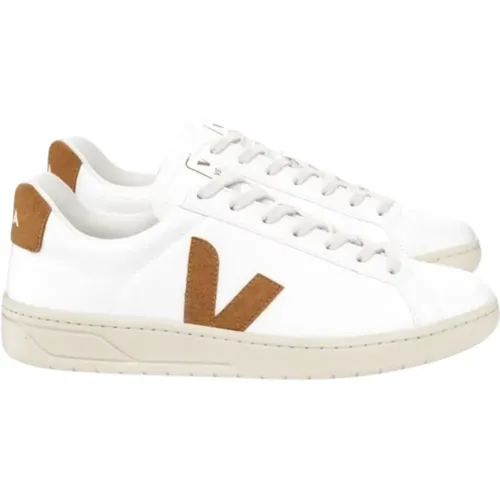 Weiße Kamel-Sneaker Sportlicher Casual-Stil , unisex, Größe: 39 EU - Veja - Modalova