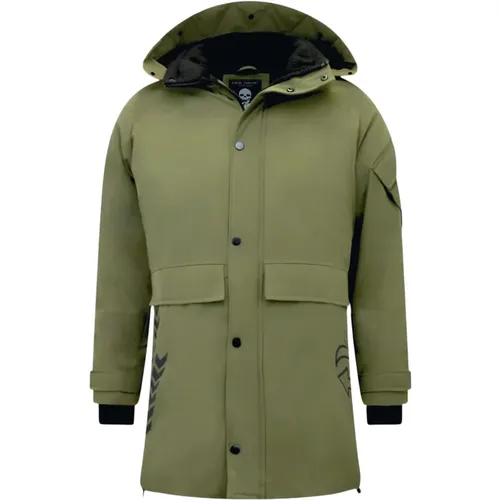 Winter Jacket Men Long , male, Sizes: S, M, XL, L, XS - Enos - Modalova