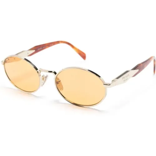Gold Sunglasses , female, Sizes: 55 MM - Prada - Modalova