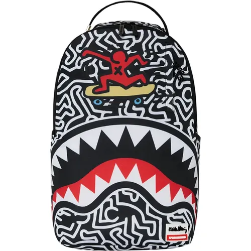 Keith Haring Skater Guy Backpack , unisex, Sizes: ONE SIZE - Sprayground - Modalova