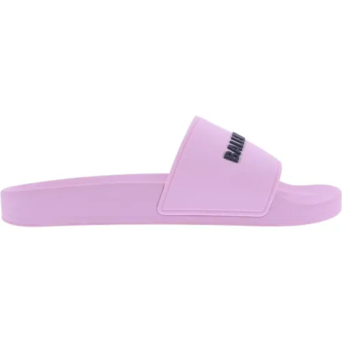 Logo Pool Slide Sandals , female, Sizes: 3 UK - Balenciaga - Modalova
