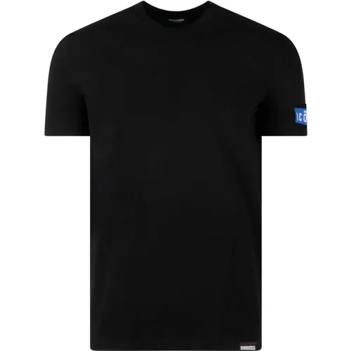 Icon Color Stretch Baumwoll T-Shirt , Herren, Größe: XL - Dsquared2 - Modalova