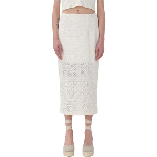 Longuette Skirt , female, Sizes: S, M - Liu Jo - Modalova