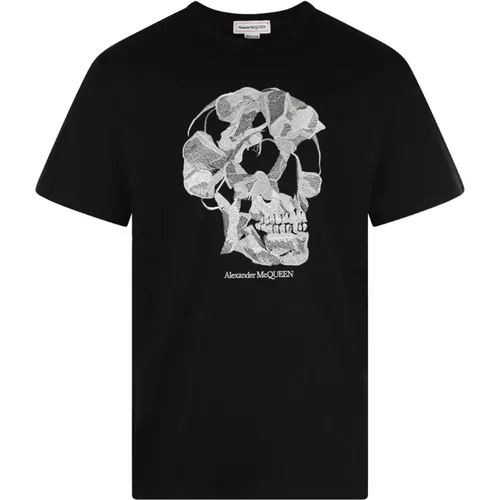 Cotton T-shirt with Frontal Print , male, Sizes: L, M, S, XL - alexander mcqueen - Modalova