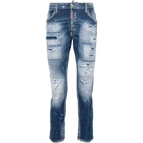 Navy Skater Jeans , male, Sizes: M, 2XL, S, XL, L - Dsquared2 - Modalova