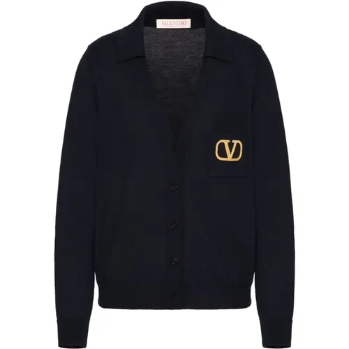 Marineblauer VLogo Cardigan Pullover - Valentino Garavani - Modalova