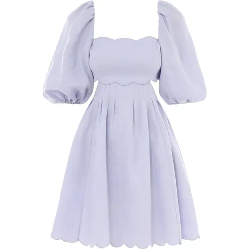 Linen Dress with Bow Closure , female, Sizes: L, M - Zimmermann - Modalova
