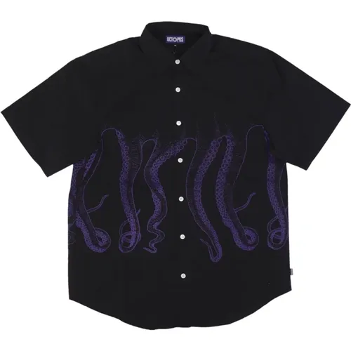 Tentacles Print Short Sleeve Shirt , male, Sizes: S, M, XL, L - Octopus - Modalova