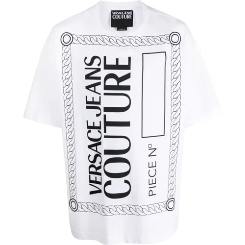 Weiße T-Shirts Polos für Männer , Herren, Größe: S - Versace Jeans Couture - Modalova