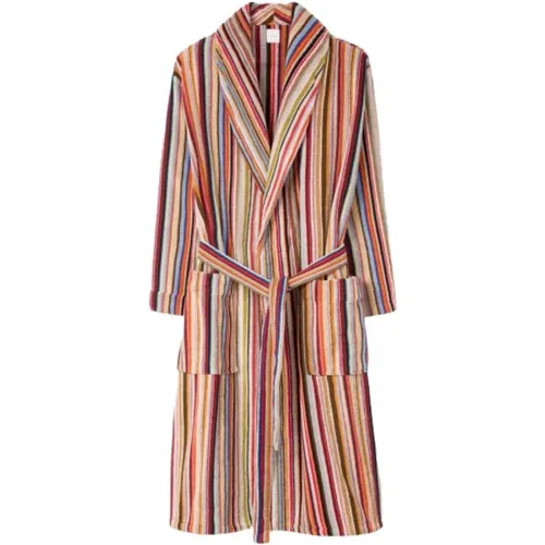 Signature Stripe Cotton Dressing Gown , male, Sizes: S - PS By Paul Smith - Modalova