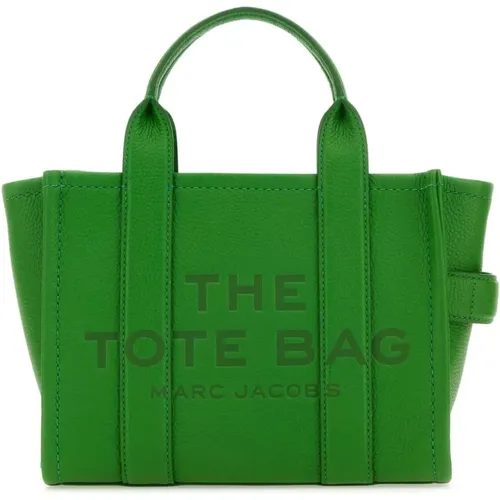 Grüne Leder Mini Tote Handtasche , Damen, Größe: ONE Size - Marc Jacobs - Modalova