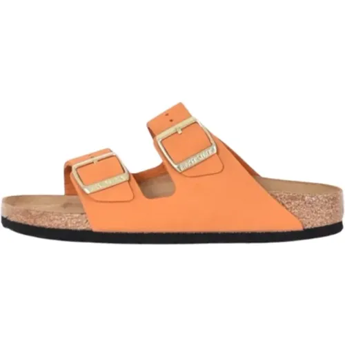 Arizona Sandals Cork Latex Leather , female, Sizes: 5 UK, 3 UK - Birkenstock - Modalova