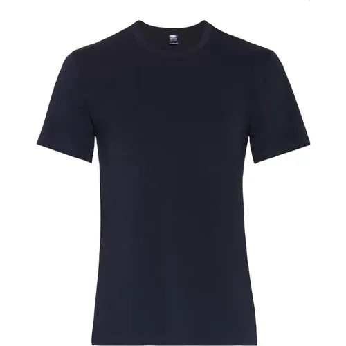 Stretch-Baumwoll-Jersey-T-Shirt , Herren, Größe: XL - Boggi Milano - Modalova