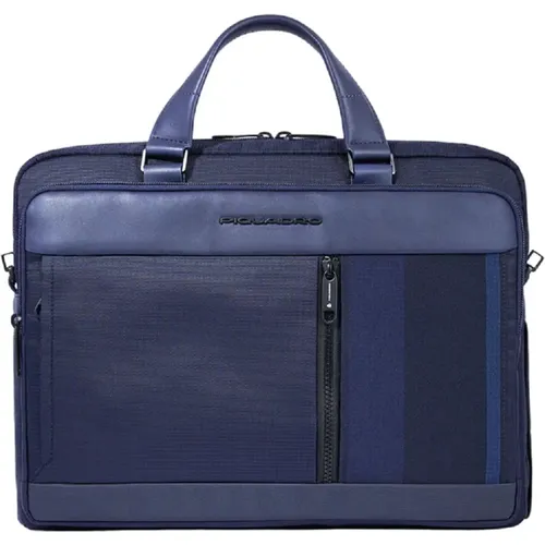 Blaue Handtasche Arbeitsaktentasche Anti-RFID - Piquadro - Modalova