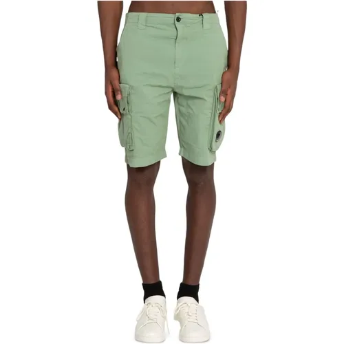 Cargo Shorts in Stretch Twill Fabric , male, Sizes: L, M - C.P. Company - Modalova