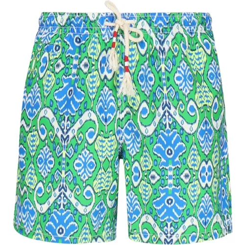 Sea Shorts Costume Elastic Waist Light Blue Green , male, Sizes: 2XL - MC2 Saint Barth - Modalova