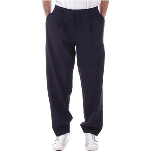 Blaue Hose mit Verstellbarem Kordelzug , Herren, Größe: L - Emporio Armani - Modalova