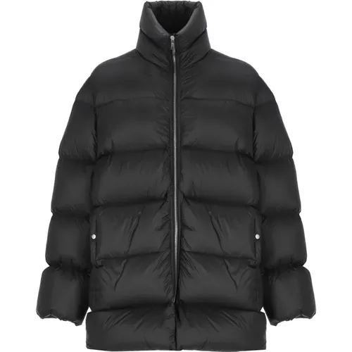 Schwarze Steppdaunenjacke Herren Stil - Rick Owens - Modalova