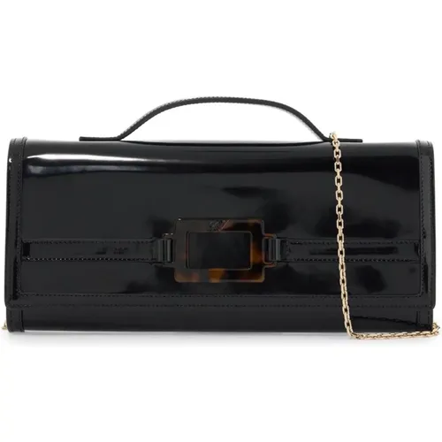 Brushed Leather Belle Vivier Clutch Bag , female, Sizes: ONE SIZE - Roger Vivier - Modalova