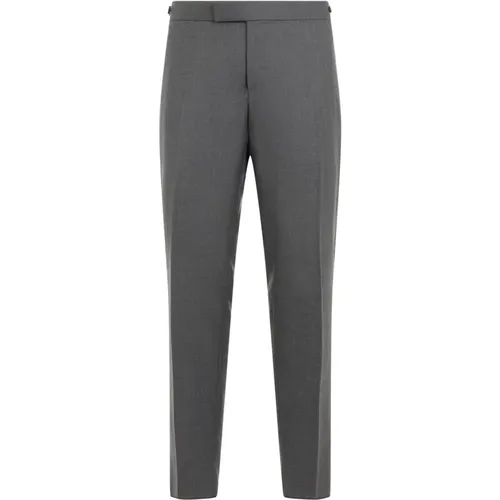 Grey Wool Skinny Trousers , male, Sizes: 2XL, XL - Thom Browne - Modalova