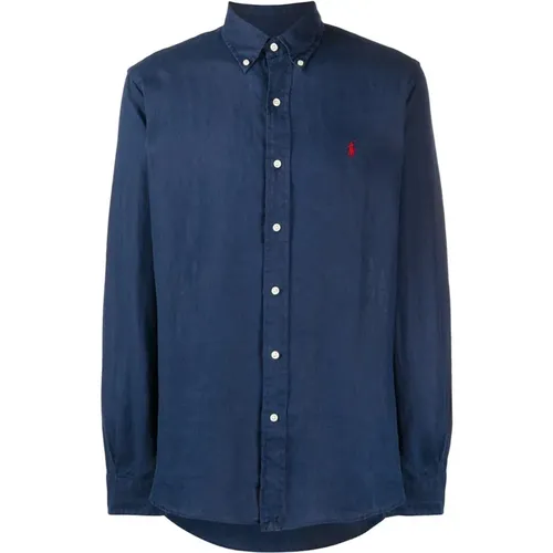 Linen Casual Long Sleeve Shirt , male, Sizes: XL, S, M, 2XL, L - Polo Ralph Lauren - Modalova