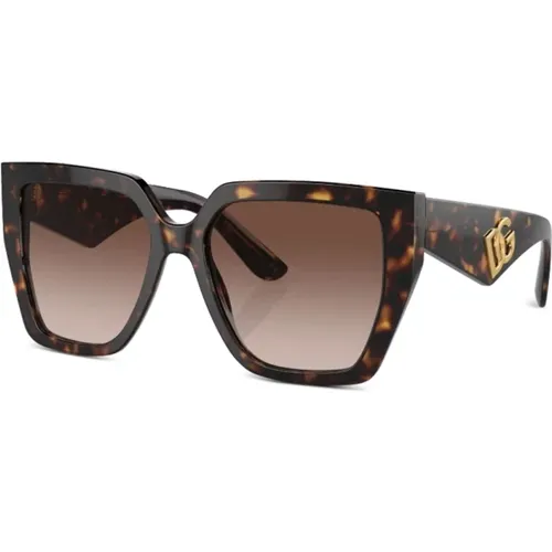 Braun/Havanna Sonnenbrille , Damen, Größe: 55 MM - Dolce & Gabbana - Modalova