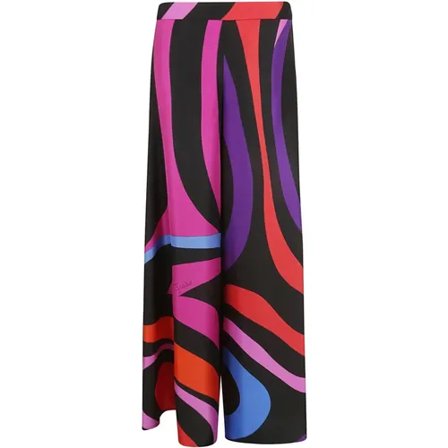Trousers - Silk Twill , female, Sizes: S, 2XS - EMILIO PUCCI - Modalova