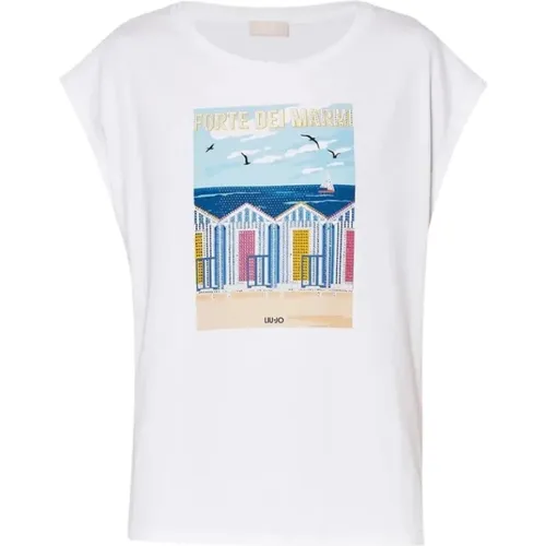 Casual Cotton T-Shirt , female, Sizes: M, XL, S, L - Liu Jo - Modalova