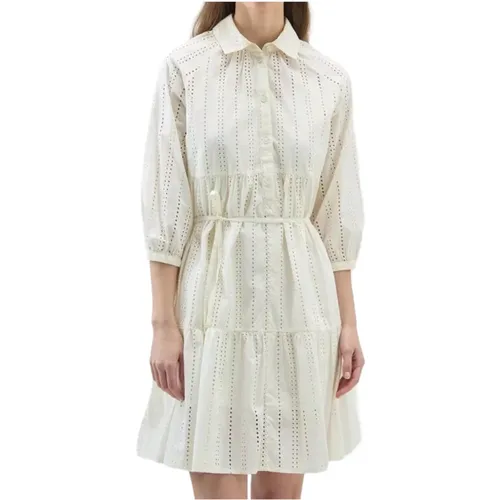 Embroidered Cotton Dress , female, Sizes: XS, M, S - Woolrich - Modalova
