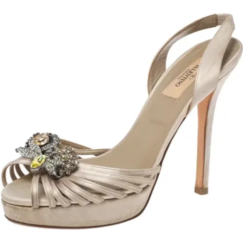 Pre-owned Satin sandals , female, Sizes: 4 UK - Valentino Vintage - Modalova