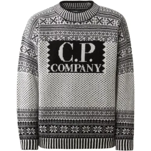 Weißer Rollkragenwollpullover , Herren, Größe: L - C.P. Company - Modalova