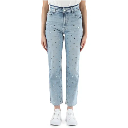 Studded Five-Pocket Jeans , Damen, Größe: W27 - Boss - Modalova
