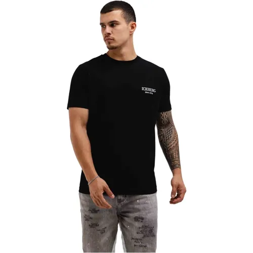 D Jersey Logo T-Shirt Schwarz - Iceberg - Modalova