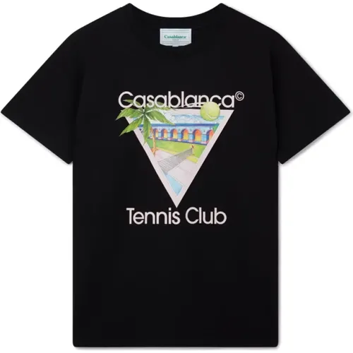 Tennis Club Icon Screen Printed Tee , Herren, Größe: 2XL - Casablanca - Modalova